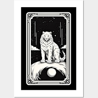 Lion Tarot Card Astrology Occult Mystical Posters and Art